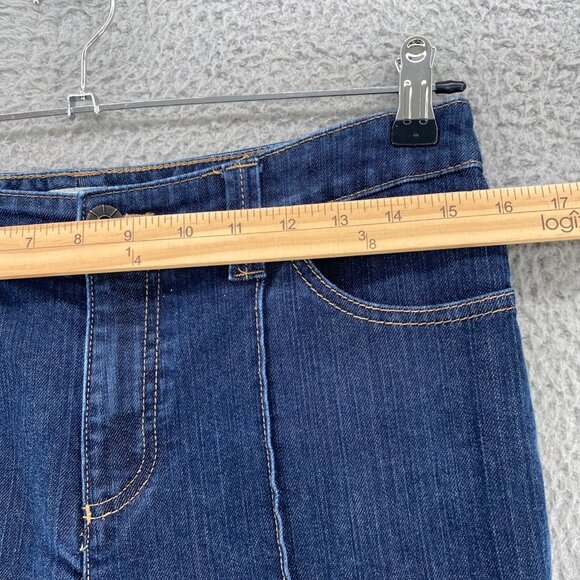 Chicos Jeans Womens 1 US 8 Blue Dark Wash Platinum Denim Ultimate Fit Capri Crop - Picture 8 of 12